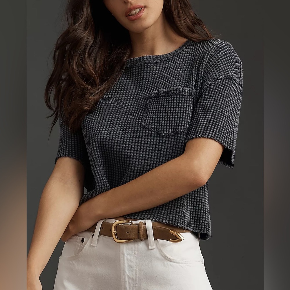Pilcro Short-Sleeve Waffle T-Shirt - Picture 2 of 4